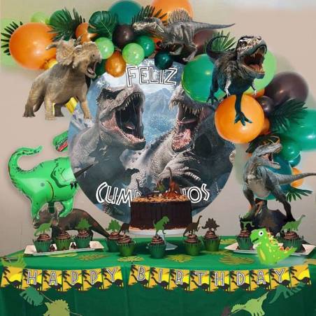 Kit decoración cumpleaños dinosaurio